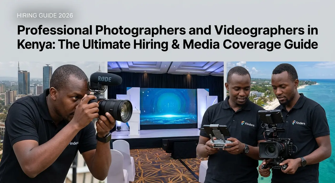 Professional photographers and videographers providing event media coverage in Kenya